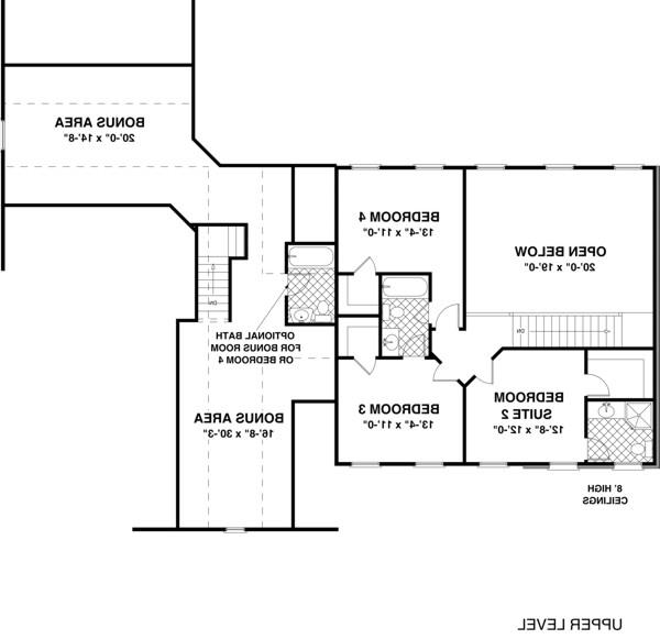 Upper Floorplan image of The Shenandoah House Plan